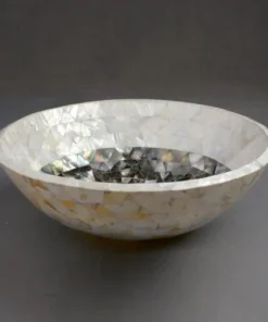 Alternative view of Black & White Mother of Pearl Ring Design Wash Basin