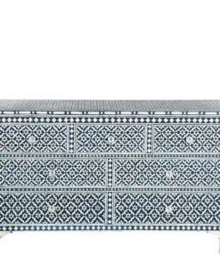 Bone Inlay 7 Drawer Dresser / Chest