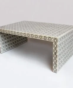 Bone Inlay Coffee Table in Grey color