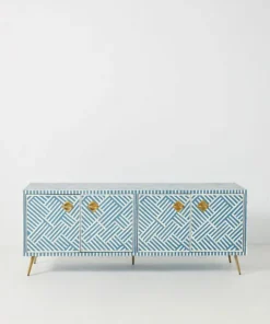 Blue Bone Inlay TV Unit