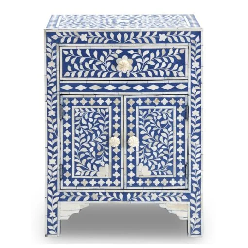 Bone-inlay-floral-design-bedside-night-table-510x510 Navy Blue Bone Inlay Nightstand