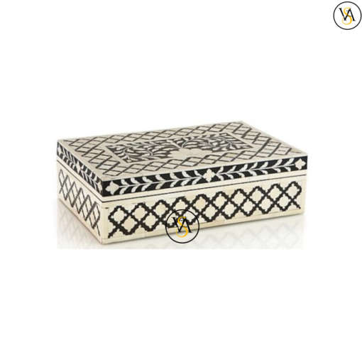 Bone inlay jewelry box