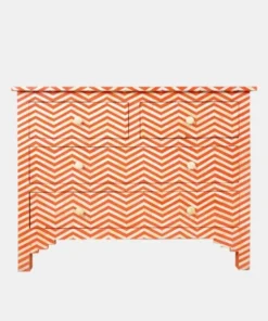 Alternative view of Bone Inlay Zigzag Pattern 4 Chest of Drawers