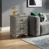 Black Bone Inlay Side Cabinet For Living Room