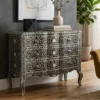 Black Mother of Pearl Inlay 3 Drawer Chest