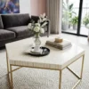 White Bone Inlay Coffee Table with modern design