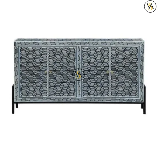 Bone-Inlay-Sideboard-4-Door-Indian-Handmade-Geometric-Pattern-Dresser-510x510