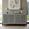 Bone Inlay Sideboard 4 Door in modern living room