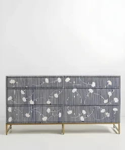 Bone Inlay Chest of 6 Drawers