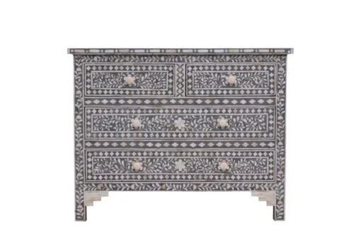 Bone-Inlay-Chest-of-Drawers-in-Grey-Floral-Bone-Inlay-Chest-Bone-Inlay-Dresser-Bone-Inlay-Furniture-Handmade-Furniture-510x340 (1) Bone Inlay Chest of Drawers in Grey Floral