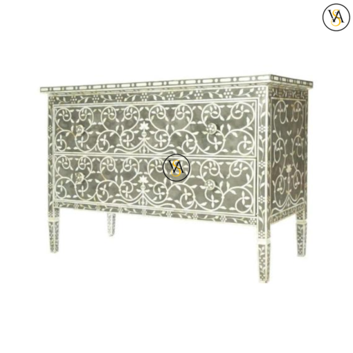 Mother Of Pearl Inlay Chest Of 2 Drawers