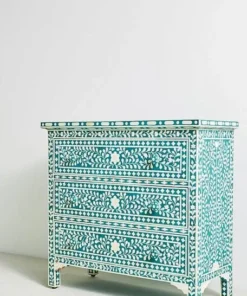 Bone Inlay Chest Of 3 Drawers
