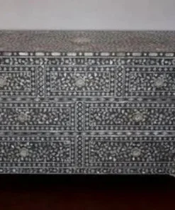 grey mother of pearl 7 drawer chest dresser