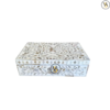 Mother of Pearl Inlay Decorative Box Floral In White