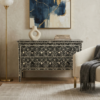Black Bone Inlay 2 Drawer Chest