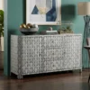 Black Bone Inlay 3 Drawer 2 Door Buffet Sideboard in Dining room