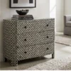 Black Bone Inlay 3 Drawer Dresser is designed for modern homes