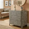 Black Bone Inlay Chest of 3 Drawers for bedroom storage by Vinayak Handicraft.
