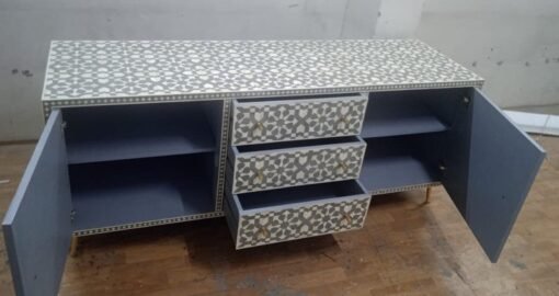 Bone inlay 3 drawer 2 door sideboard Moroccan design / buffet /