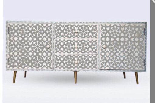 Bone inlay 3 drawer 2 door sideboard Moroccan design / buffet /