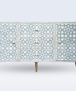 Bone inlay Moroccan design 2 door 3 drawer sideboard , entryway cabinet , buffet