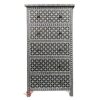 Mother of pearl inlay 4 drawer start deisgn tall cabinet