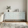 Bone Inlay Moroccan Design 2 Door 3 Drawer Sideboard Cabinet