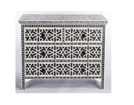 Bone inlay Iberia design 4 drawer chest , dresser , sideboard