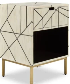 Bone inlay handmade sleeping line bedside/ night stand