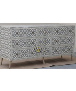 Bone inlay. 9 drawer Moroccan design sideboard