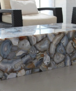 Grey geode agate coffee table , agate center table ,agate furniture , agate gemstone