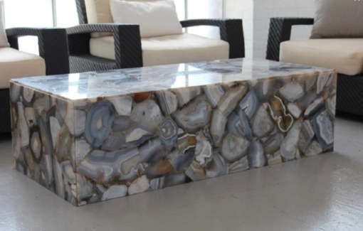Grey geode agate coffee table , agate center table ,agate furniture , agate gemstone