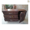 Mango solid wood 3 drawer one door sideboard walnut