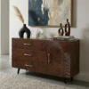 Premium Mango Solid Wood Sideboard with 3 drawers is designed for everyday living