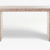 wood inlay Intarsia Inlay console bone desk table