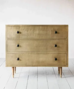 Royal brass 3 drawer chest front view