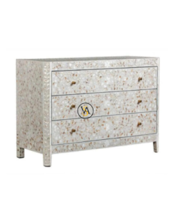 Mother of pearl inlay chest of 3 drawers