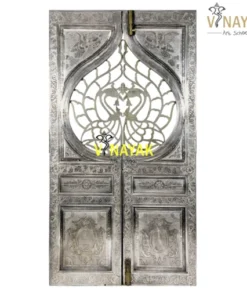 Decorative pure silver door for home temple and pooja room