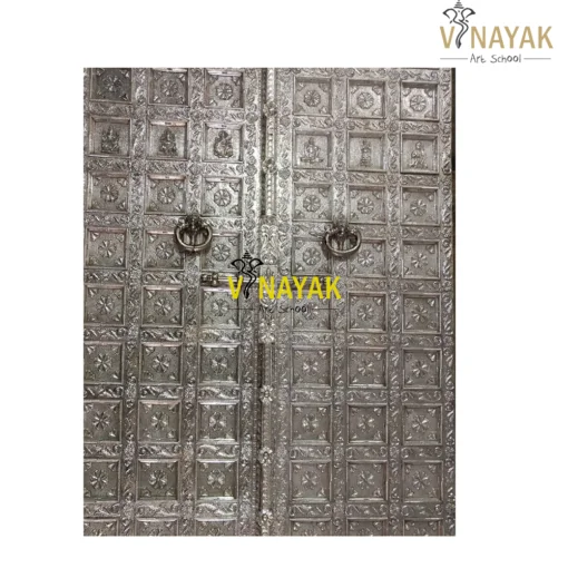 Silver Filigree Work Temple Door - Image 2