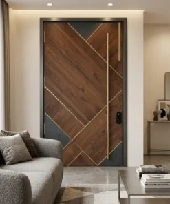 Handmade wooden decorative door for bedroom