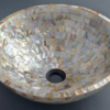 Golden mother of pearl wash basin