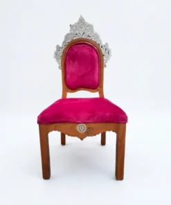 Handmade mother of pearl inlay teak wood royal chair