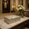 Handcrafted mother of pearl inlay jewellery storage box
