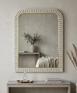 Waterfall Bone Inlay Wall Mirror Frame
