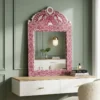 Handmade Bone Inlay Parrot Design wall Mirror