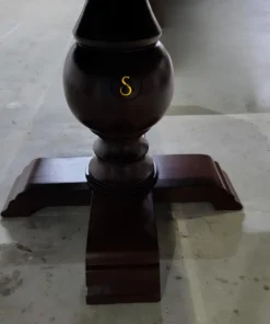 Teak Wood Stand of Luxury Mother of Pearl Dinner Table With Susan