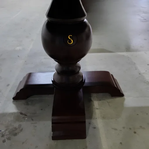 Teak Wood Stand of Luxury Mother of Pearl Dinner Table With Susan