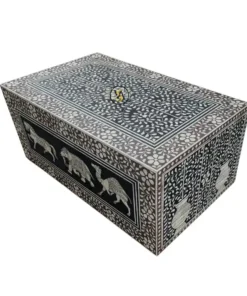 Luxury handmade black bone inlay coffee table