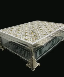 Handmade mother of pearl jewelry organizer storage unit for accessories