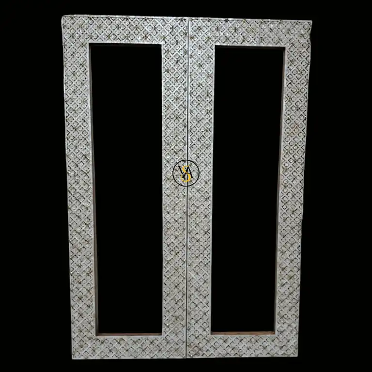 luxurious-mother-of-pearl-double-door-front-view